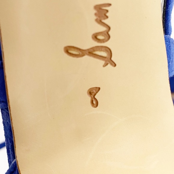 SAM EDELMAN | Blue Beaded Fringe Heels | 8 - Picture 8 of 9